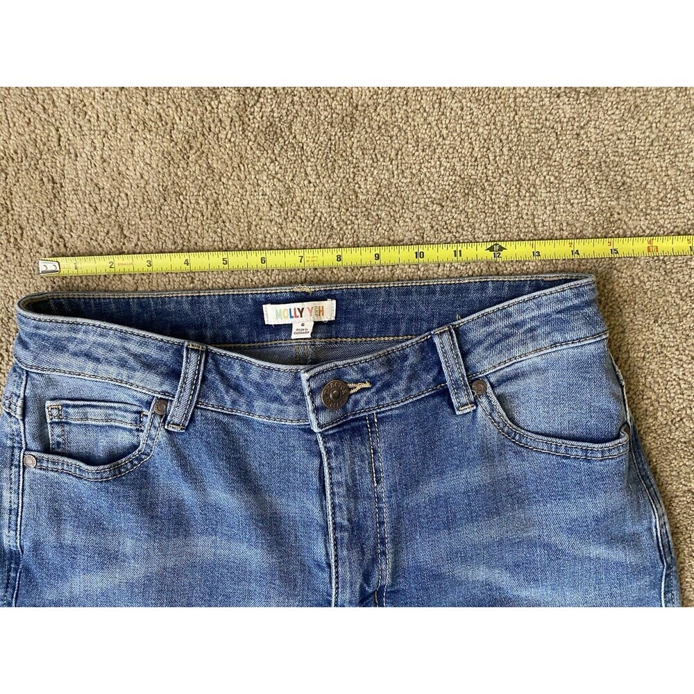 Molly Yeh Double Knee Patch Farmcore Jeans Women’s Size 6 - Picture 7 of 13